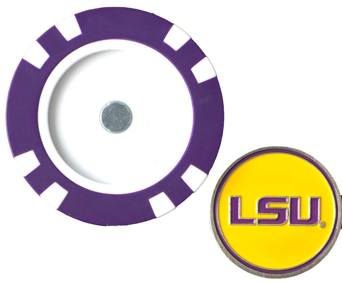 Officially Licensed LSU Tigers Poker Chip Ball Marker - Club Rehab - Golf Ball MarkerOfficially Licensed LSU Tigers Poker Chip Ball Marker