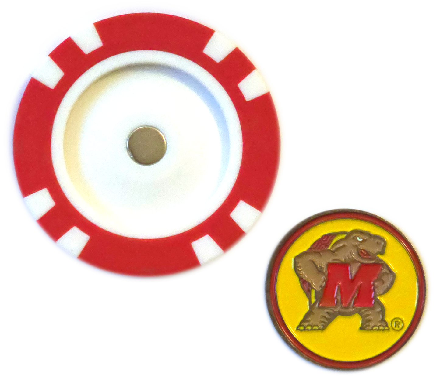 Officially Licensed Maryland Terrapins Poker Chip Ball Marker - Club Rehab