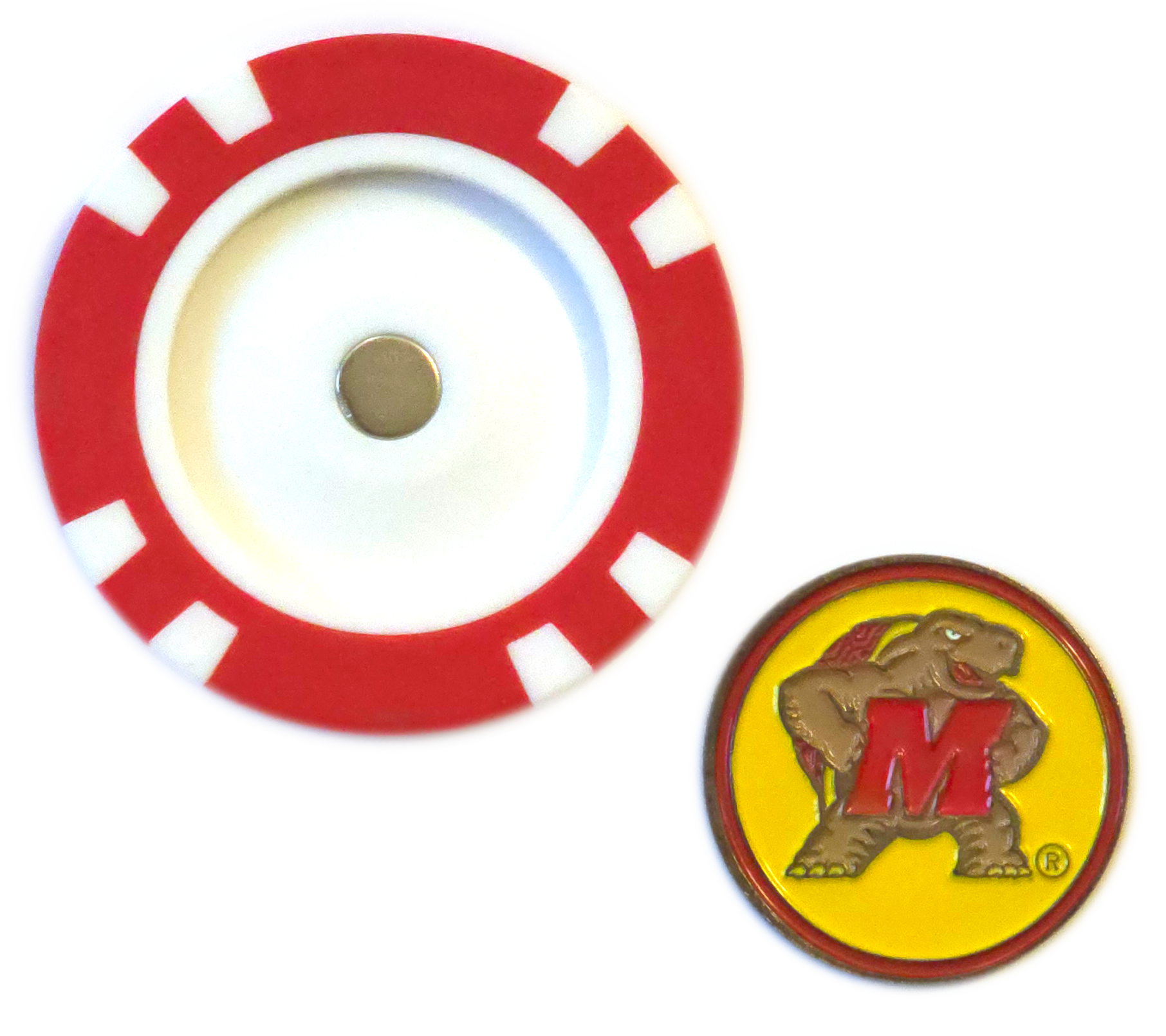 Officially Licensed Maryland Terrapins Poker Chip Ball Marker - Club Rehab