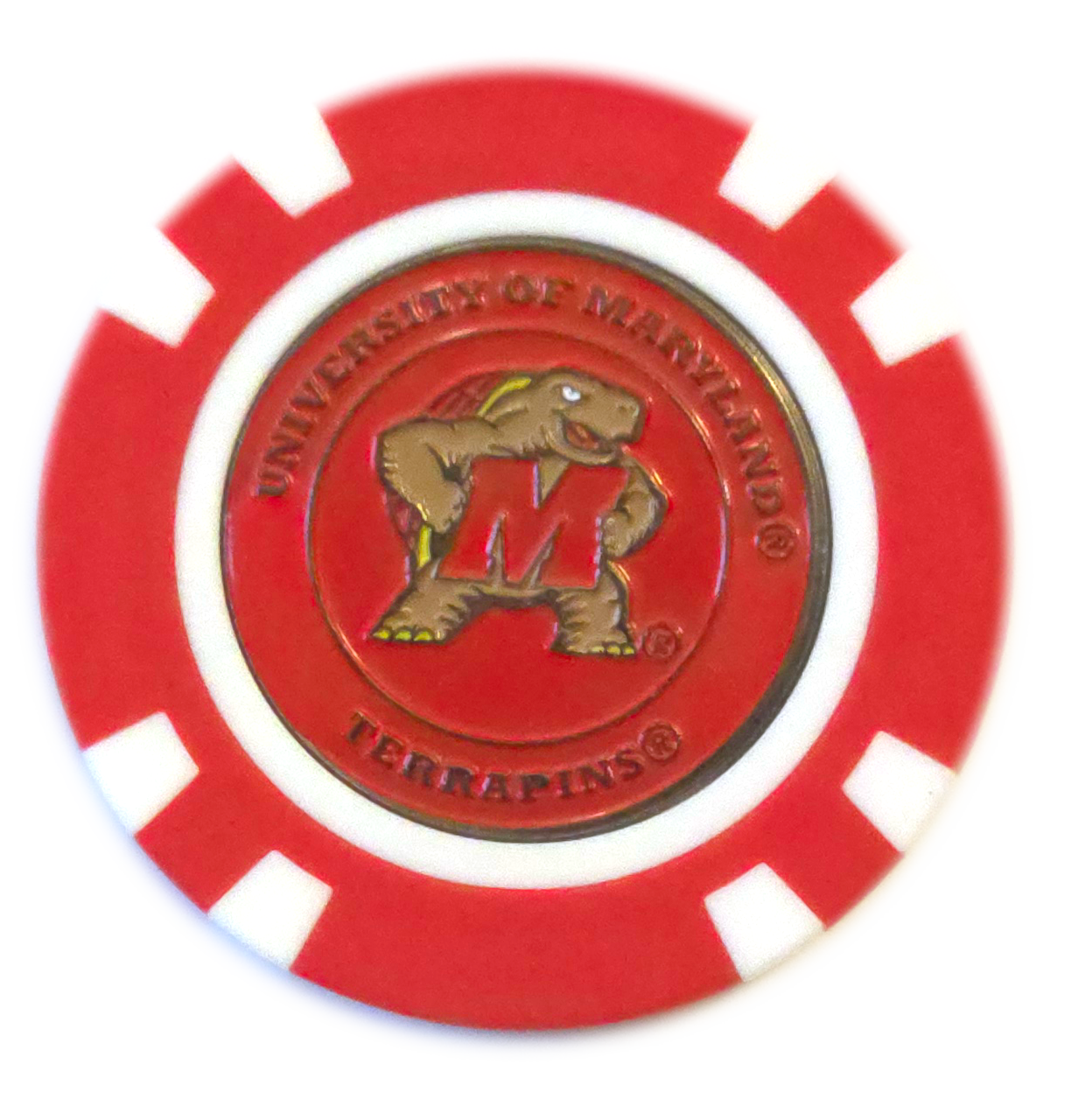 Officially Licensed Maryland Terrapins Poker Chip Ball Marker - Club Rehab