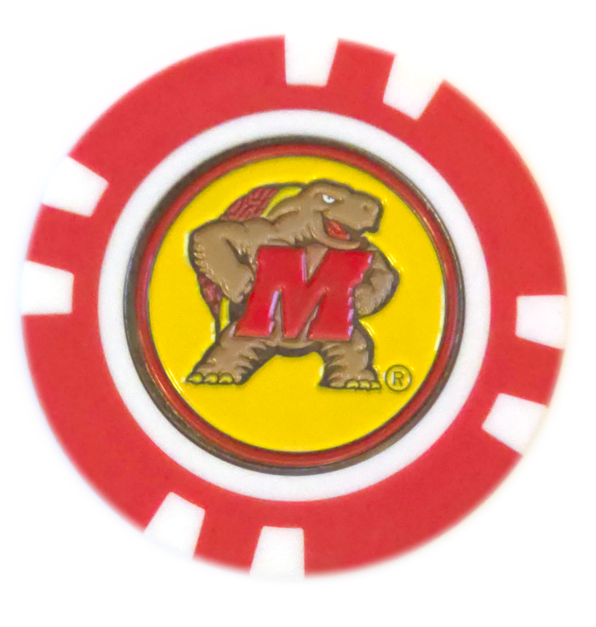 Officially Licensed Maryland Terrapins Poker Chip Ball Marker - Club Rehab