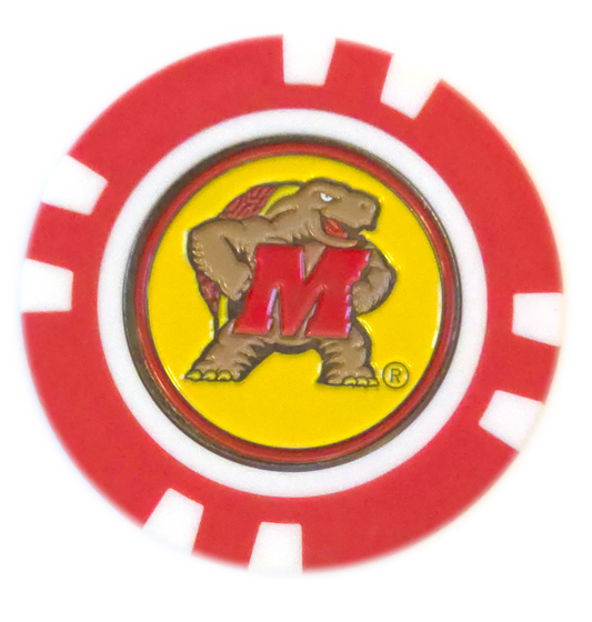 Officially Licensed Maryland Terrapins Poker Chip Ball Marker - Club Rehab