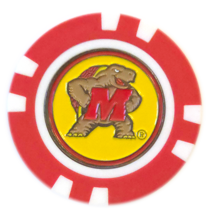 Officially Licensed Maryland Terrapins Poker Chip Ball Marker - Club Rehab