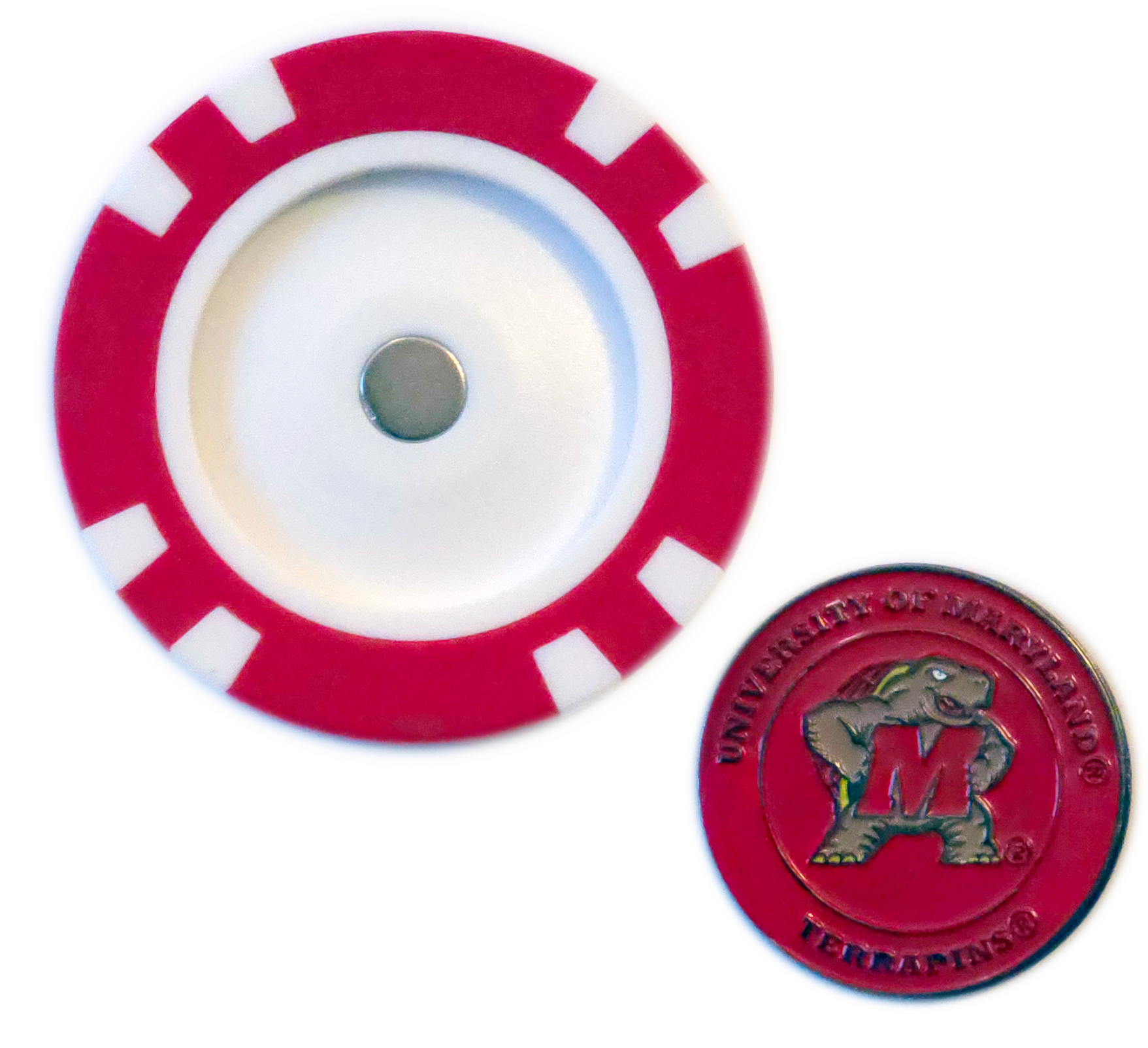 Officially Licensed Maryland Terrapins Poker Chip Ball Marker - Club Rehab