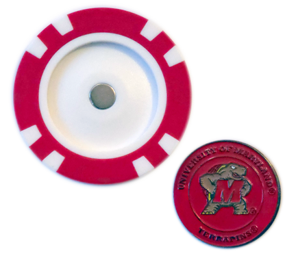 Officially Licensed Maryland Terrapins Poker Chip Ball Marker - Club Rehab