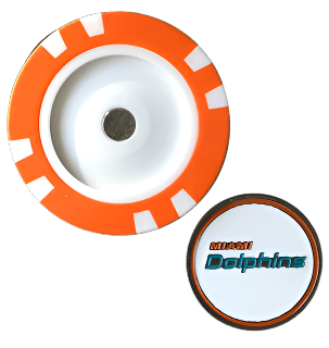Officially Licensed Miami Dolphins Poker Chip Ball Marker - Club Rehab