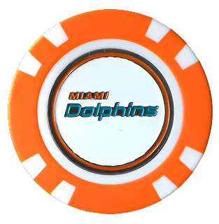 Officially Licensed Miami Dolphins Poker Chip Ball Marker - Club Rehab