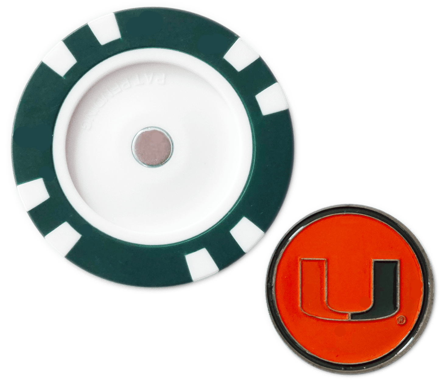Officially Licensed Miami Hurricanes Poker Chip Ball Marker - Club Rehab
