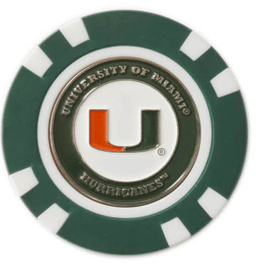 Miami Hurricanes Poker Chip Ball Marker