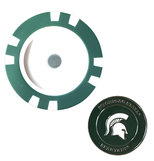 Officially Licensed Michigan State Spartans Poker Chip Ball Marker - Club Rehab