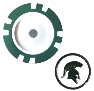 Officially Licensed Michigan State Spartans Poker Chip Ball Marker - Club Rehab