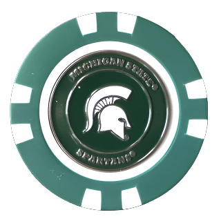 Officially Licensed Michigan State Spartans Poker Chip Ball Marker - Club Rehab