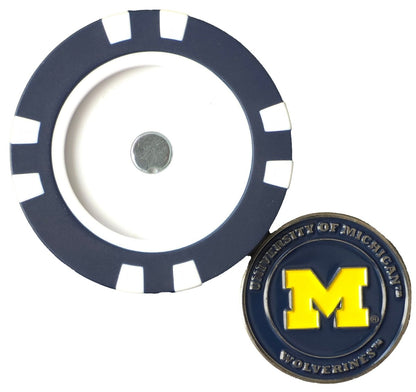 Officially Licensed Michigan Wolverines Poker Chip Ball Marker - Club Rehab - Golf Ball MarkerOfficially Licensed Michigan Wolverines Poker Chip Ball Marker