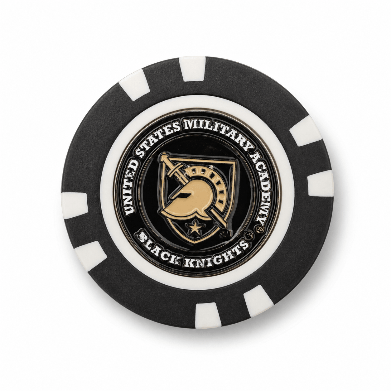 Officially Licensed Military Academy Black Knights Poker Chip Ball Marker - Club Rehab