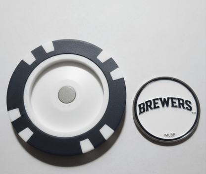 Officially Licensed Milwaukee Brewers Poker Chip Ball Marker - Club Rehab
