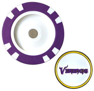 Officially Licensed Minnesota Vikings Poker Chip Ball Marker - Club Rehab