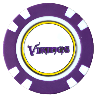 Officially Licensed Minnesota Vikings Poker Chip Ball Marker - Club Rehab