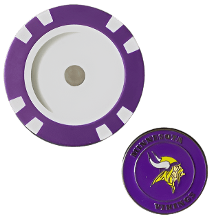Officially Licensed Minnesota Vikings Poker Chip Ball Marker - Club Rehab