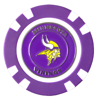 Officially Licensed Minnesota Vikings Poker Chip Ball Marker - Club Rehab