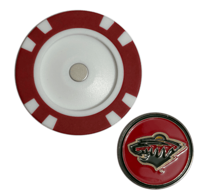 Officially Licensed Minnesota Wild Poker Chip Golf Ball Marker - Club Rehab