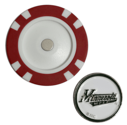 Officially Licensed Minnesota Wild Poker Chip Golf Ball Marker - Club Rehab