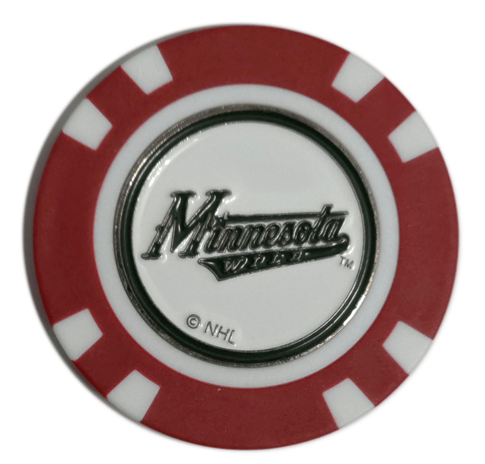 Officially Licensed Minnesota Wild Poker Chip Golf Ball Marker - Club Rehab