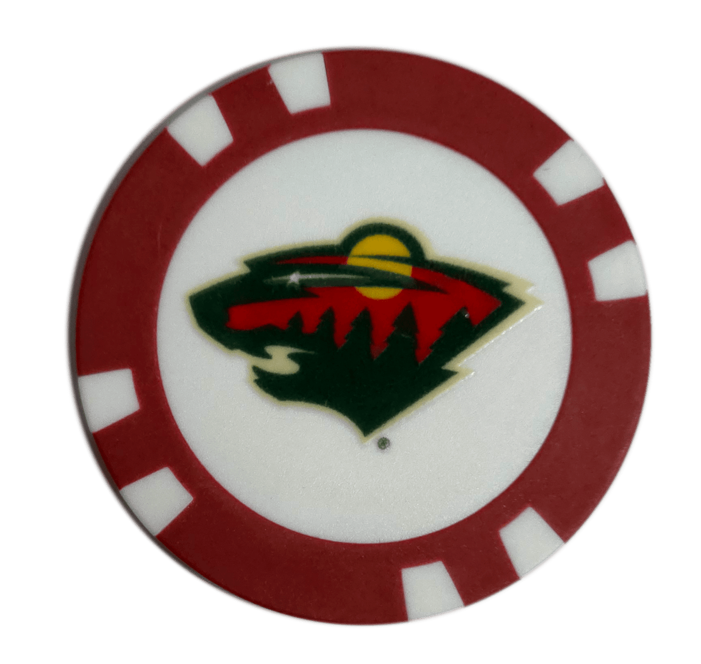 Officially Licensed Minnesota Wild Poker Chip Golf Ball Marker - Club Rehab