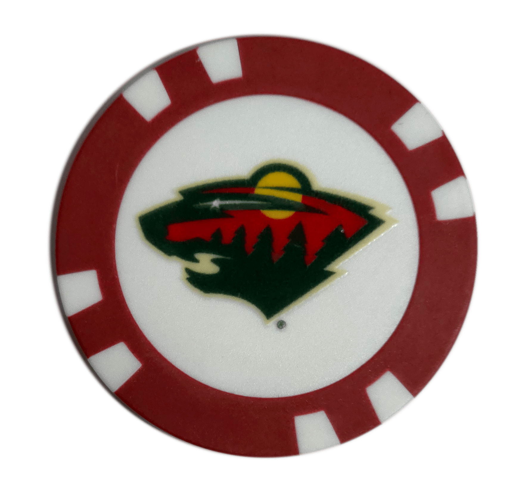 Officially Licensed Minnesota Wild Poker Chip Golf Ball Marker - Club Rehab