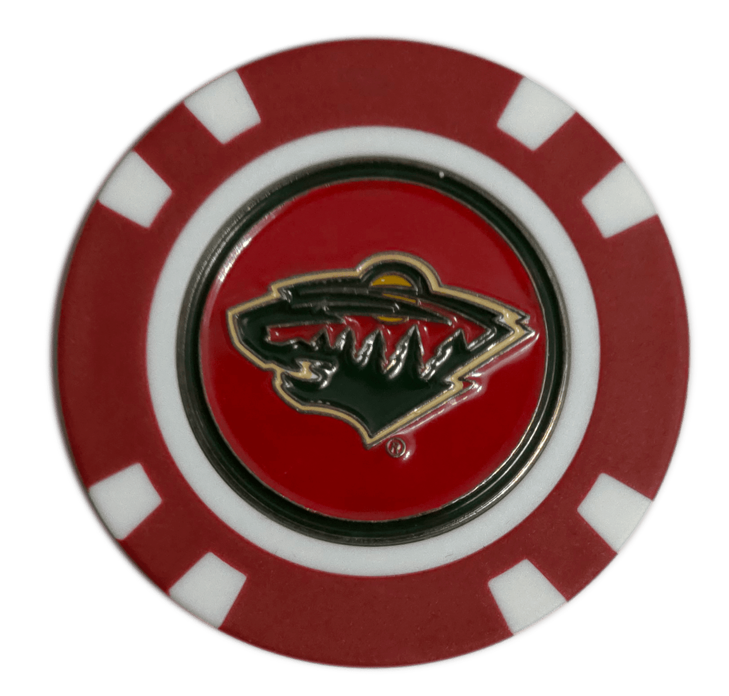 Officially Licensed Minnesota Wild Poker Chip Golf Ball Marker - Club Rehab