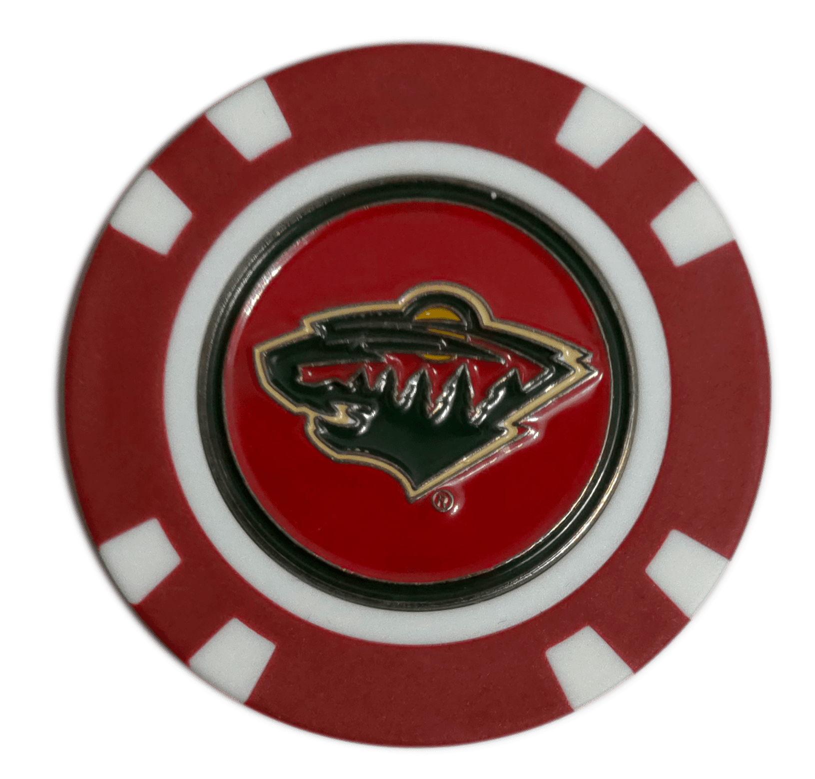 Officially Licensed Minnesota Wild Poker Chip Golf Ball Marker - Club Rehab