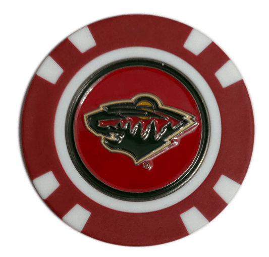 Officially Licensed Minnesota Wild Poker Chip Golf Ball Marker - Club Rehab