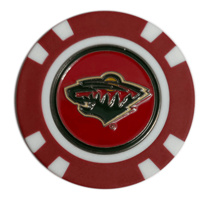 Officially Licensed Minnesota Wild Poker Chip Golf Ball Marker - Club Rehab