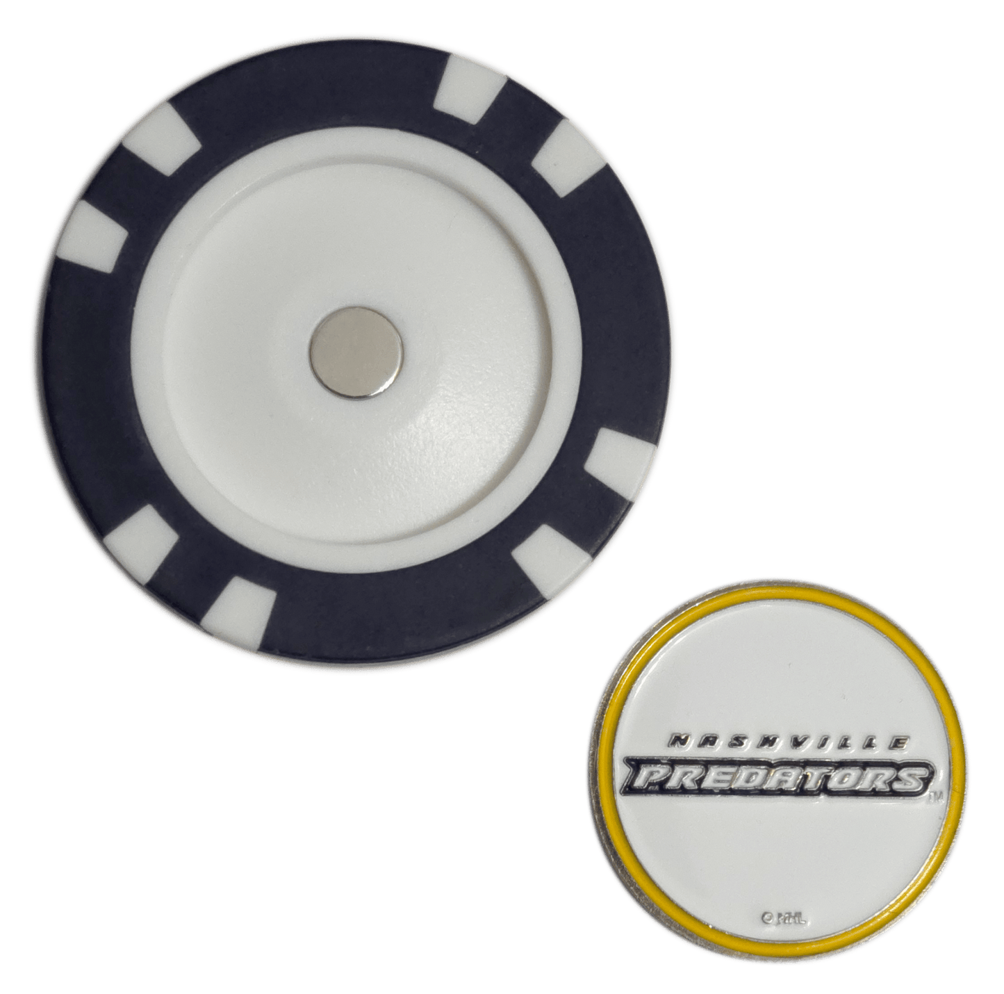 Officially Licensed Nashville Predators Poker Chip Golf Ball Marker - Club Rehab