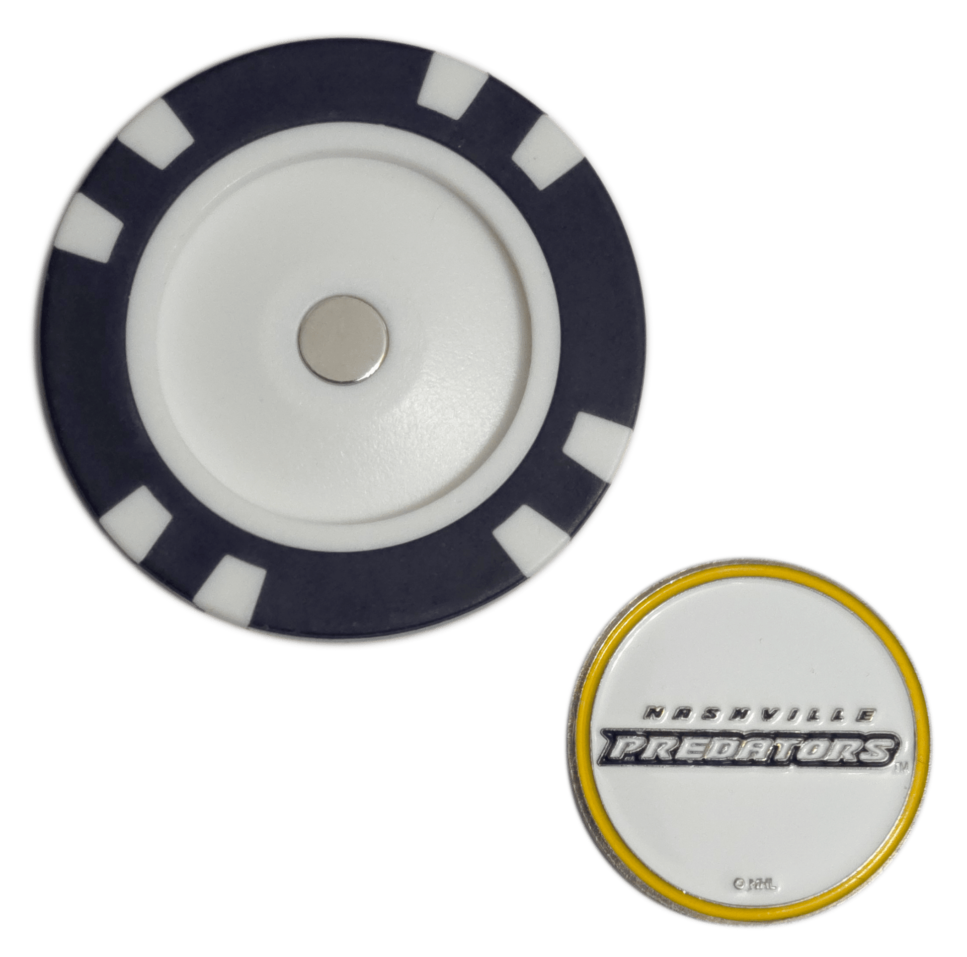 Officially Licensed Nashville Predators Poker Chip Golf Ball Marker - Club Rehab