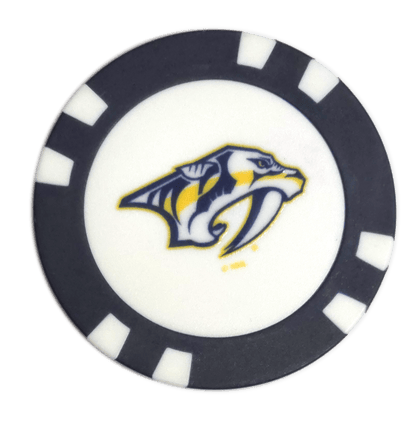 Officially Licensed Nashville Predators Poker Chip Golf Ball Marker - Club Rehab