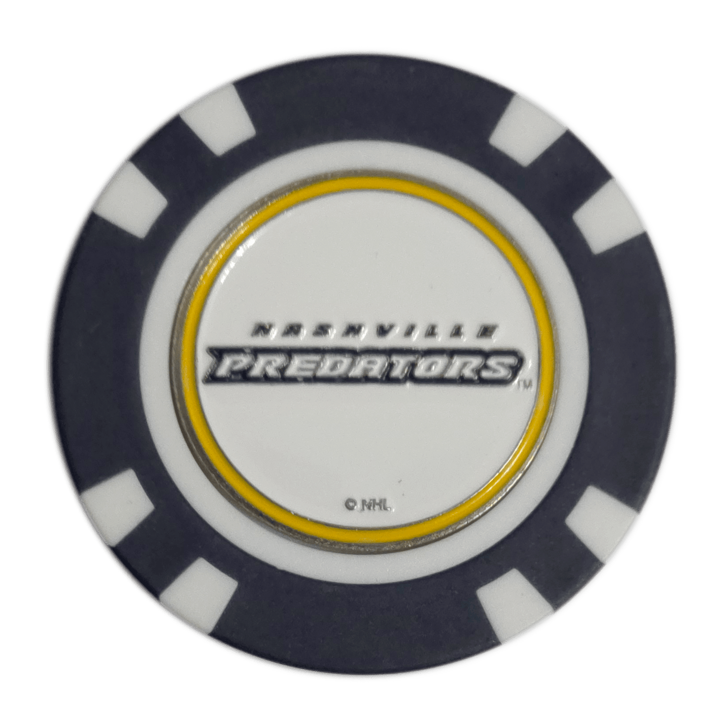 Officially Licensed Nashville Predators Poker Chip Golf Ball Marker - Club Rehab