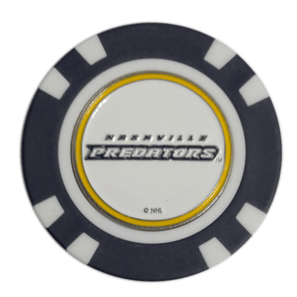 Officially Licensed Nashville Predators Poker Chip Golf Ball Marker - Club Rehab