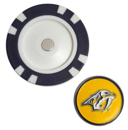 Officially Licensed Nashville Predators Poker Chip Golf Ball Marker - Club Rehab