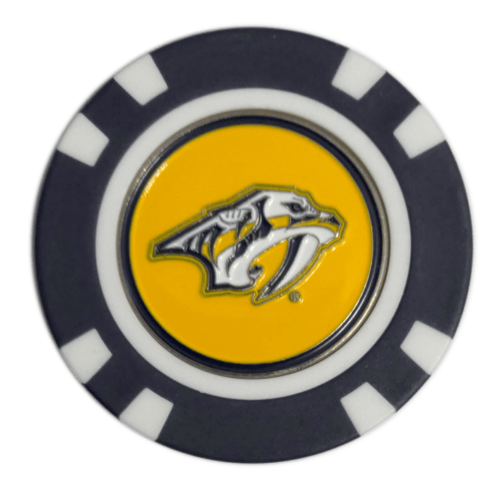 Officially Licensed Nashville Predators Poker Chip Golf Ball Marker - Club Rehab