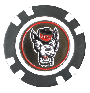 Officially Licensed NC State Wolfpack Poker Chip Ball Marker - Club Rehab