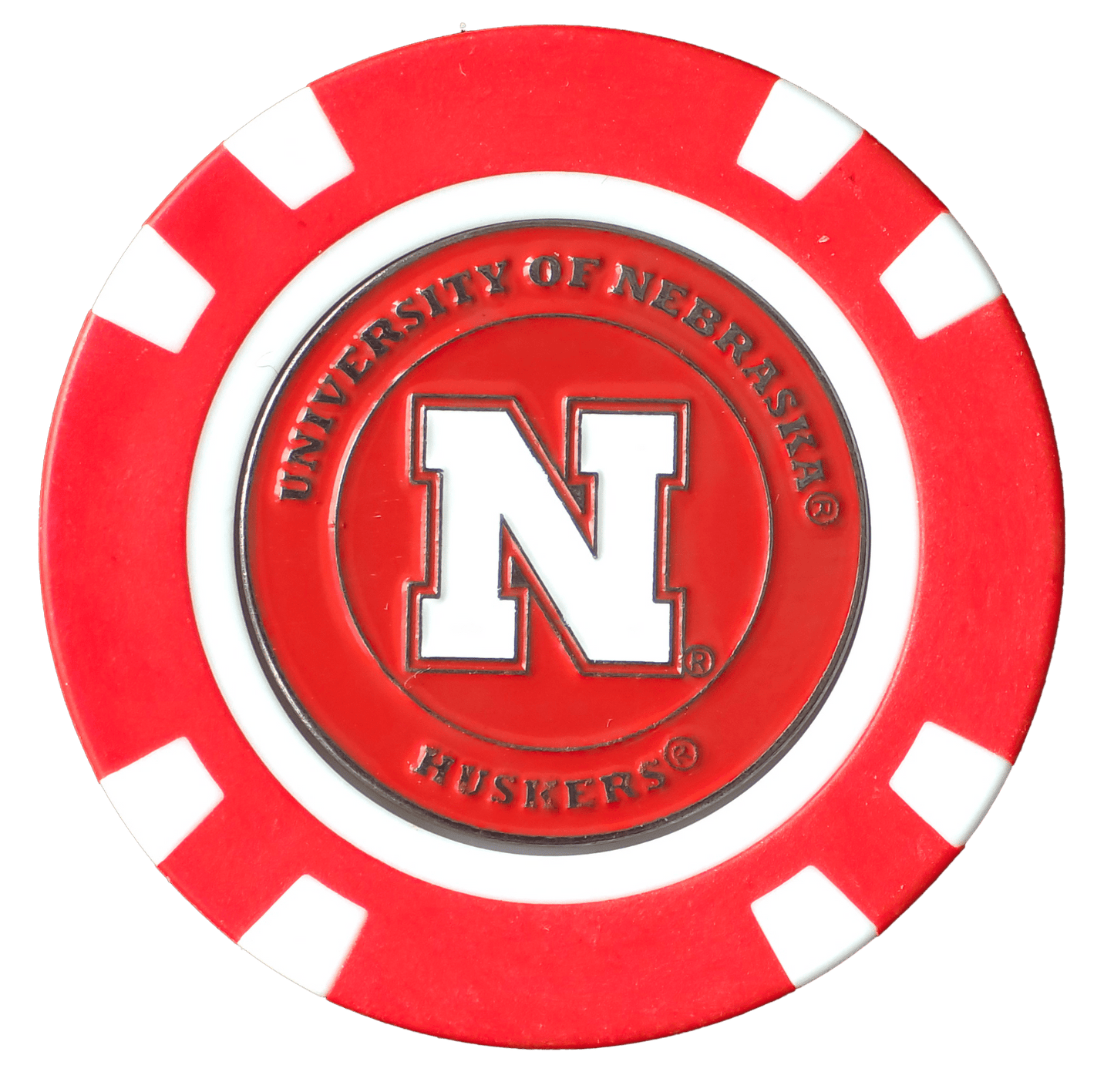 Officially Licensed Nebraska Cornhuskers Poker Chip Ball Marker - Club Rehab