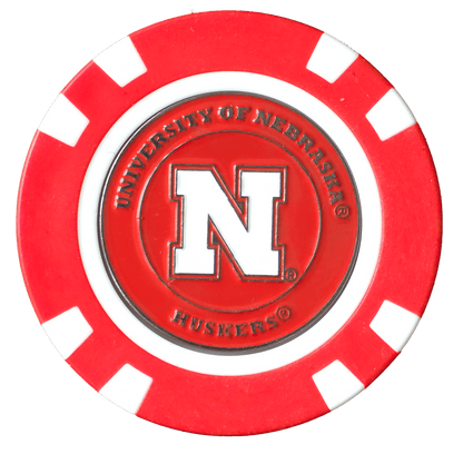 Officially Licensed Nebraska Cornhuskers Poker Chip Ball Marker - Club Rehab