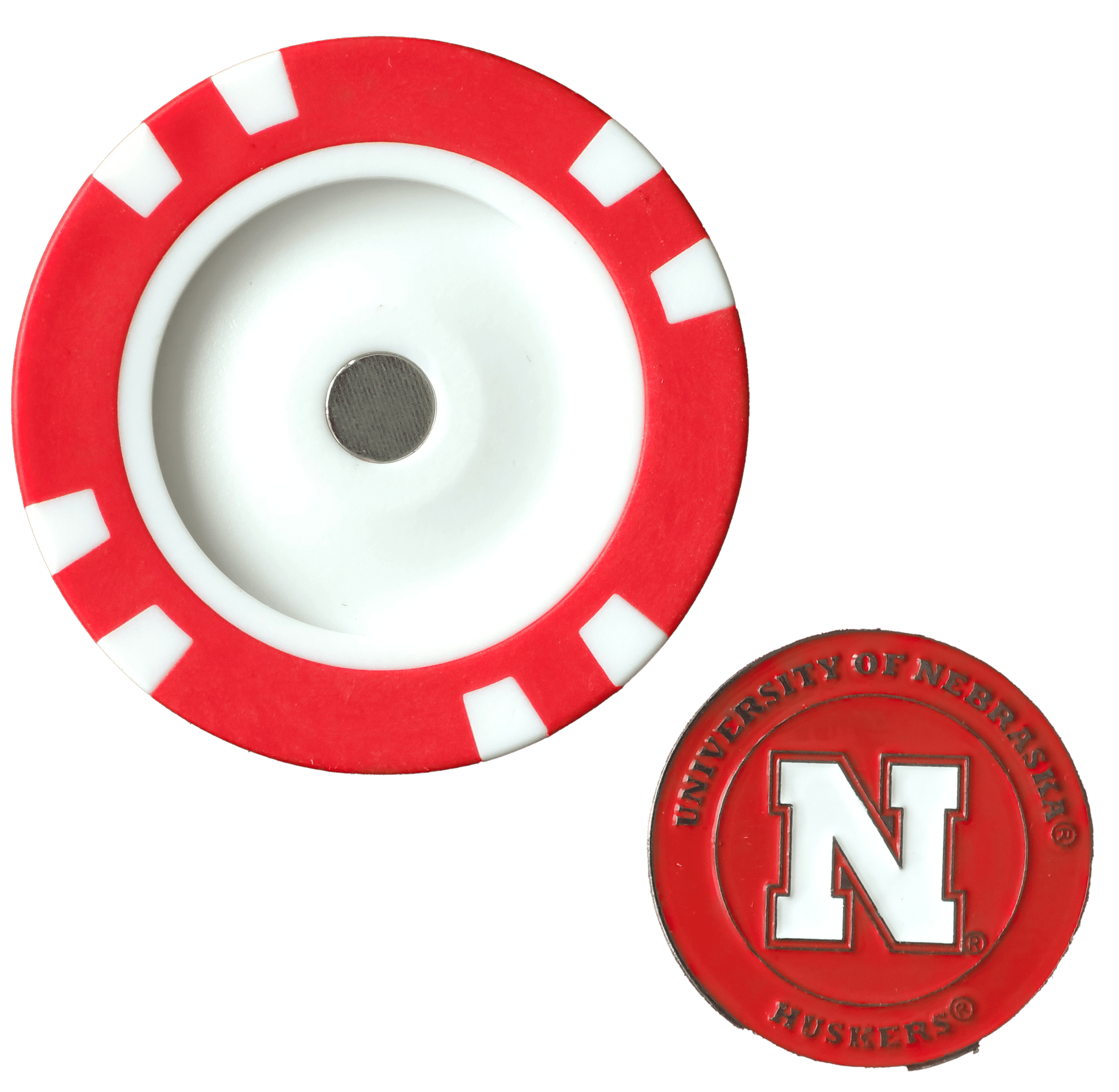 Officially Licensed Nebraska Cornhuskers Poker Chip Ball Marker - Club Rehab