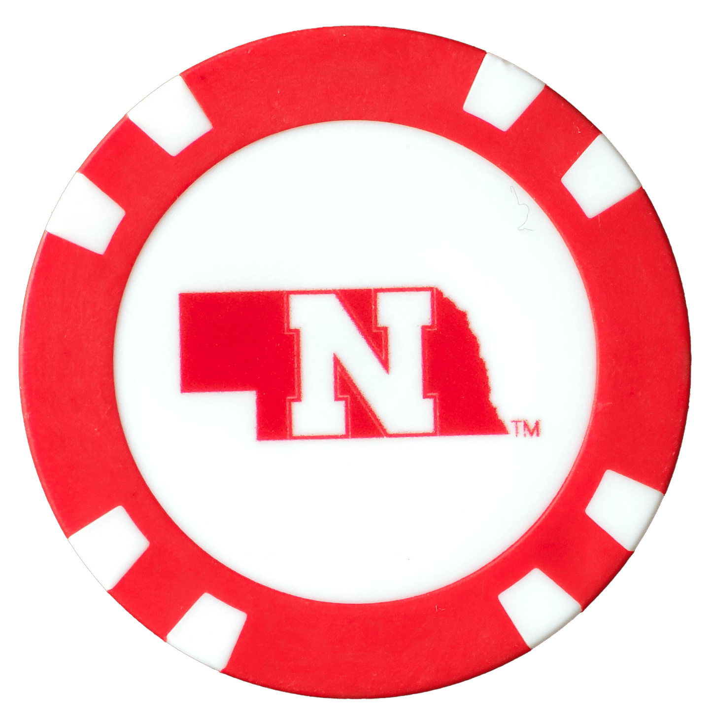 Officially Licensed Nebraska Cornhuskers Poker Chip Ball Marker - Club Rehab