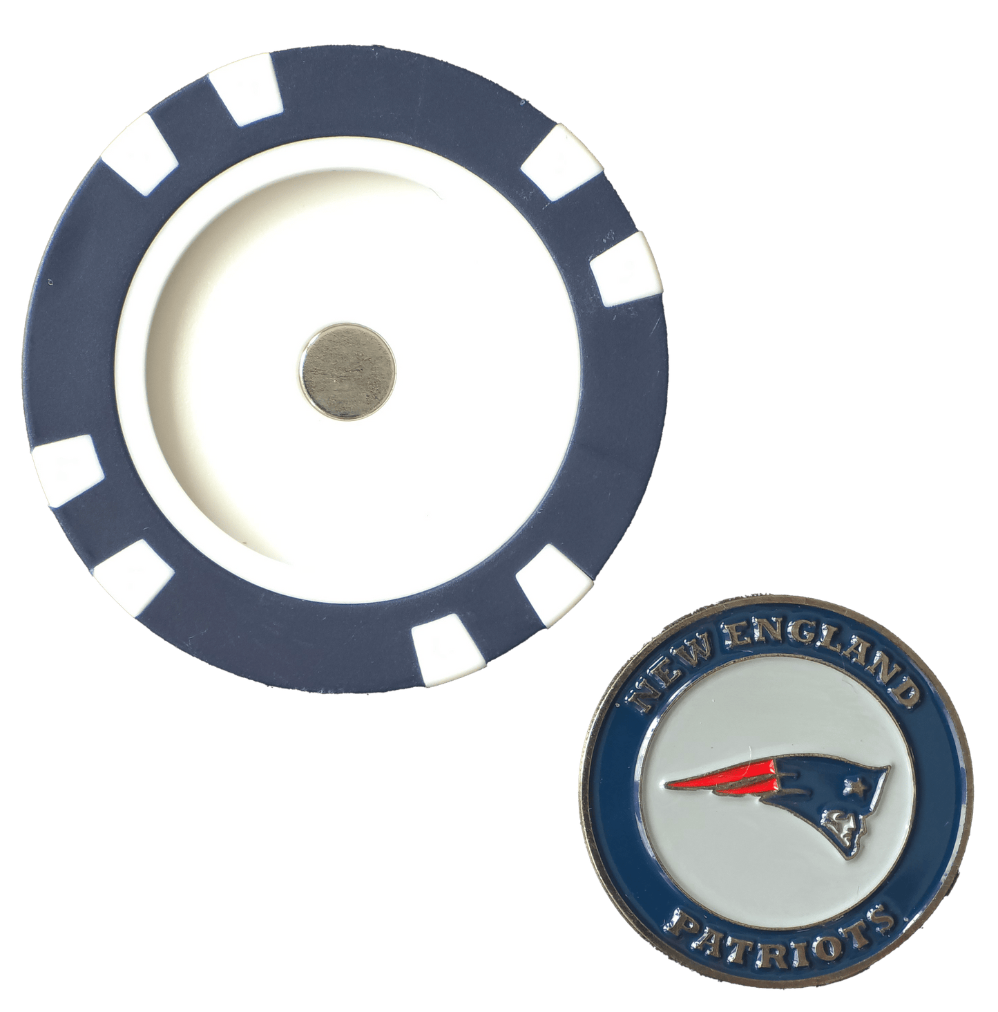 Officially Licensed New England Patriots Poker Chip Ball Marker - Club Rehab