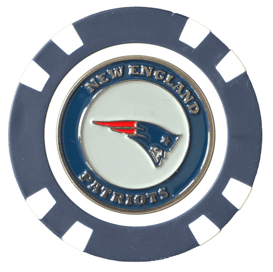 Officially Licensed New England Patriots Poker Chip Ball Marker - Club Rehab