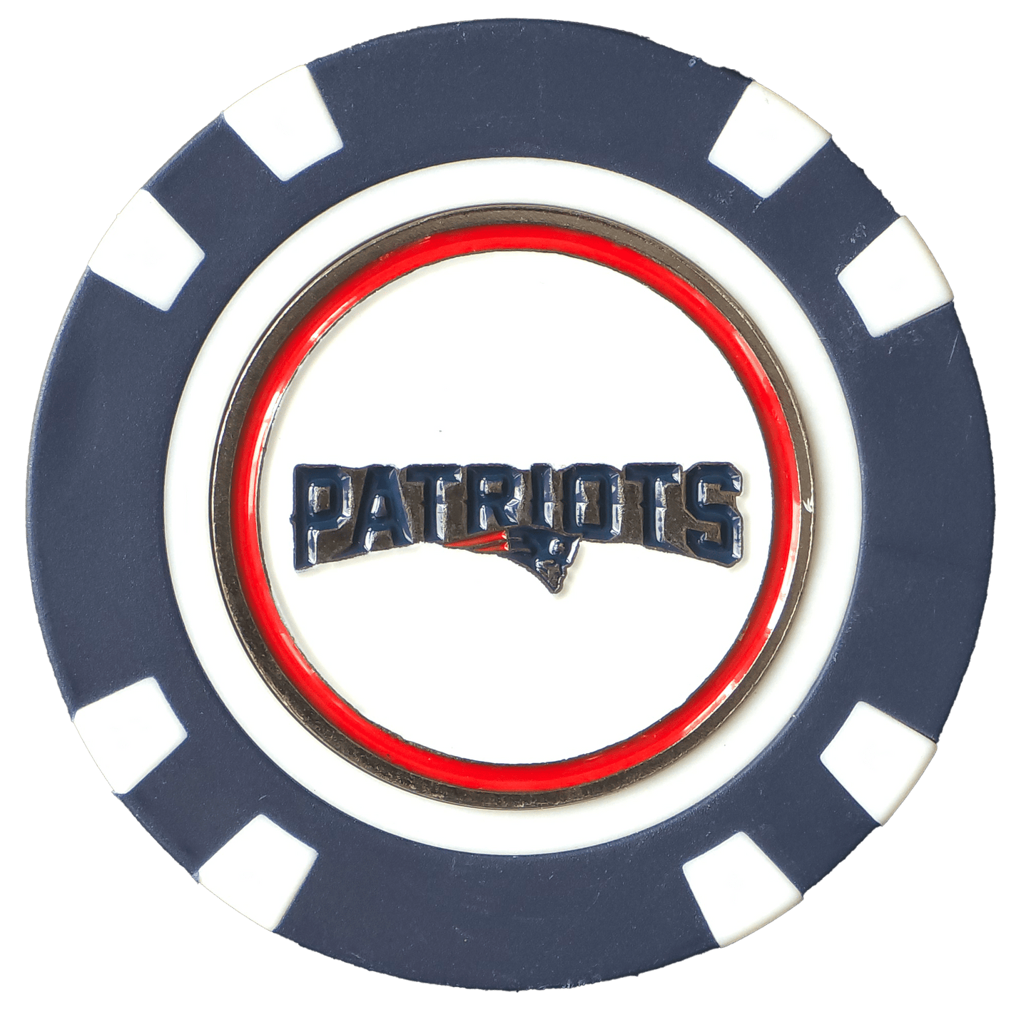 Officially Licensed New England Patriots Poker Chip Ball Marker - Club Rehab