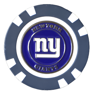 Officially Licensed New York Giants Poker Chip Ball Marker - Club Rehab