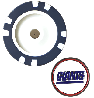 Officially Licensed New York Giants Poker Chip Ball Marker - Club Rehab