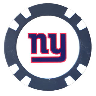 Officially Licensed New York Giants Poker Chip Ball Marker - Club Rehab
